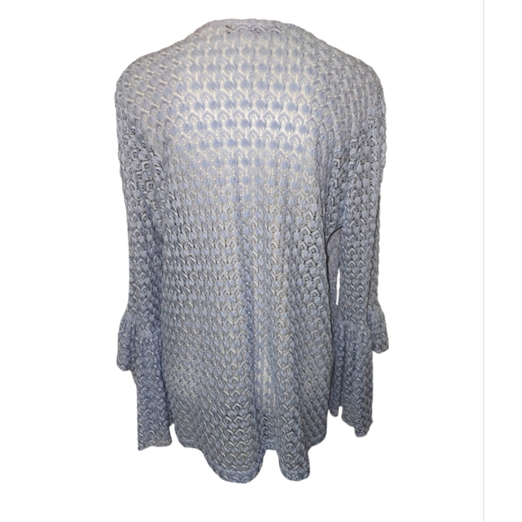 70s style Beaded Celestial Blue Crotchet Top Boho Bohemian - Picture 5 of 11